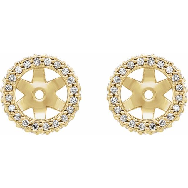 14K Yellow 1/5 CTW Lab Grown Diamond Earring Jackets