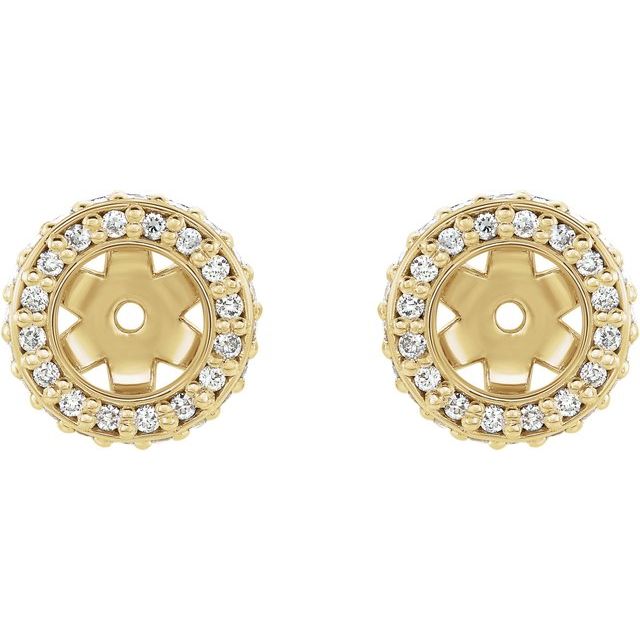14K Yellow 1/5 CTW Lab Grown Diamond Earring Jackets