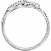Sterling Silver 1/5 CTW Natural Diamond Knot Ring