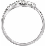 Sterling Silver 1/5 CTW Natural Diamond Knot Ring