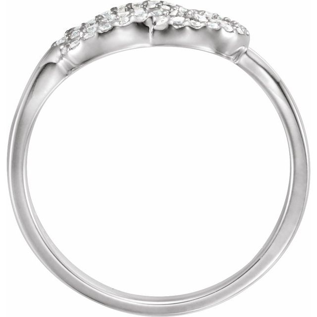 Sterling Silver 1/5 CTW Natural Diamond Knot Ring