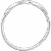 Sterling Silver .06 CTW Natural Diamond Scroll Ring