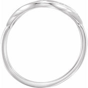 Sterling Silver .06 CTW Natural Diamond Scroll Ring