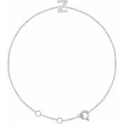 14K White .06 CTW Natural Diamond Initial Z 6-7" Bracelet