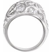 Sterling Silver 1/6 CTW Natural Diamond Scroll Ring