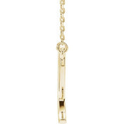 14K Yellow Script Initial I 16" Necklace
