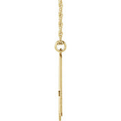 14K Yellow .015 CT Natural Diamond Alabama State Accent City 18" Necklace