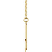 14K Yellow .015 CT Natural Diamond Alabama State Accent City 18" Necklace