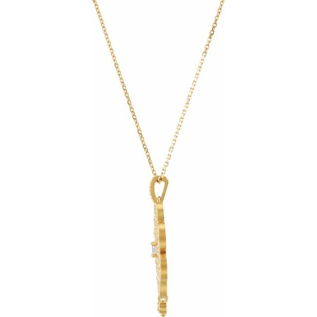 14K Yellow 1/10 CTW Natural Diamond 18" Necklace