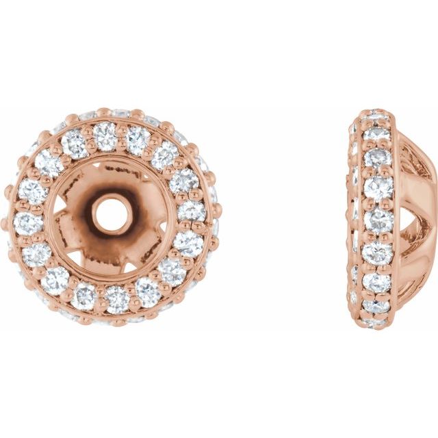 14K Rose 1/5 CTW Lab Grown Diamond Earrings Jacket
