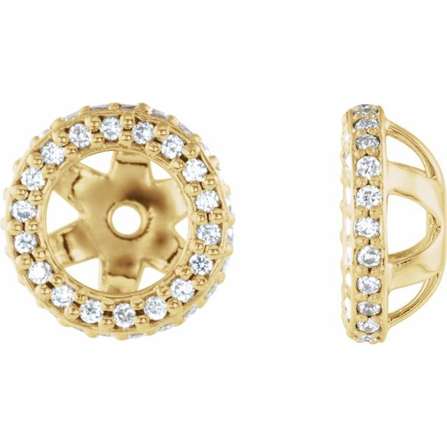 14K Yellow 1/5 CTW Lab Grown Diamond Earring Jackets