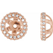 14K Rose 1/4 CTW Lab Grown Diamond Earrings Jacket
