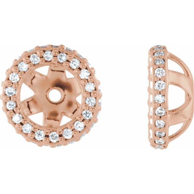 14K Rose 1/4 CTW Lab Grown Diamond Earrings Jacket