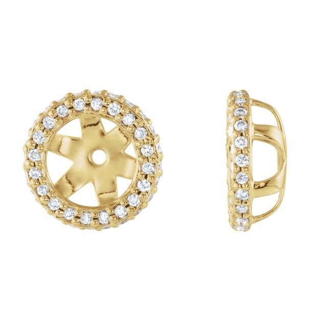 14K Yellow 1/5 CTW Lab Grown Diamond Earring Jackets