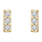 14K Yellow .05 CTW Lab-Grown Diamond Bar Earrings