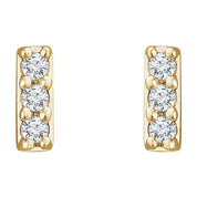 14K Yellow .05 CTW Lab-Grown Diamond Bar Earrings