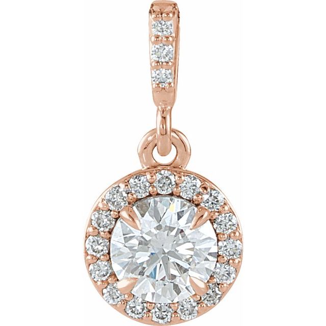 2 CTW Lab-Grown Diamond Halo-Style Pendant