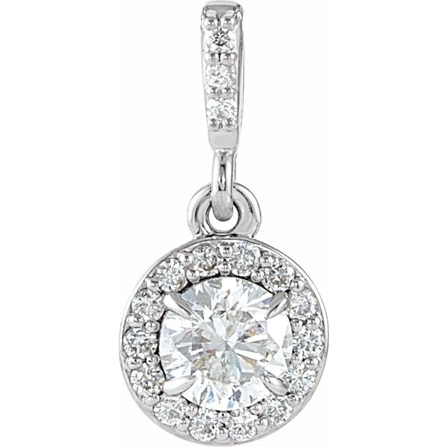 8 CTW Lab-Grown Diamond Halo-Style Pendant