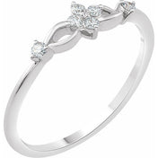 Natural Diamond Promise Ring in 10K and 14K Gold