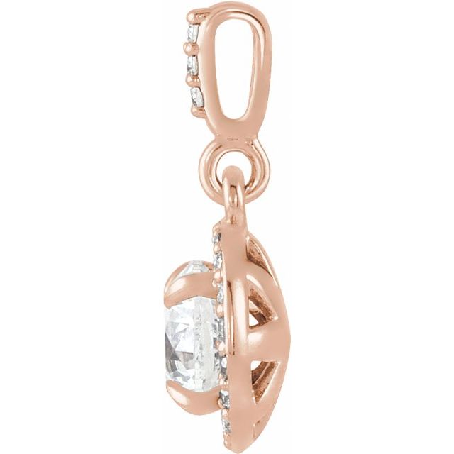 10 CTW Lab-Grown Diamond Halo-Style Pendant