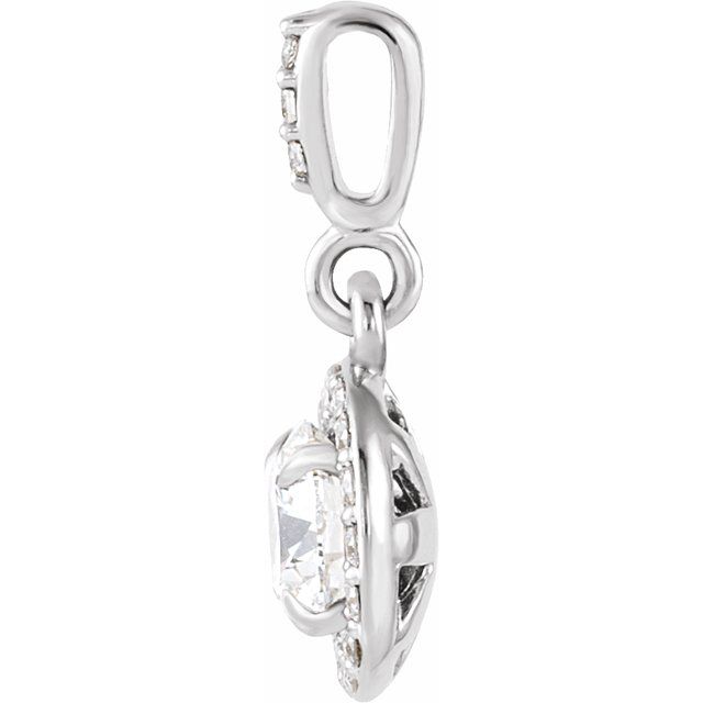 8 CTW Lab-Grown Diamond Halo-Style Pendant