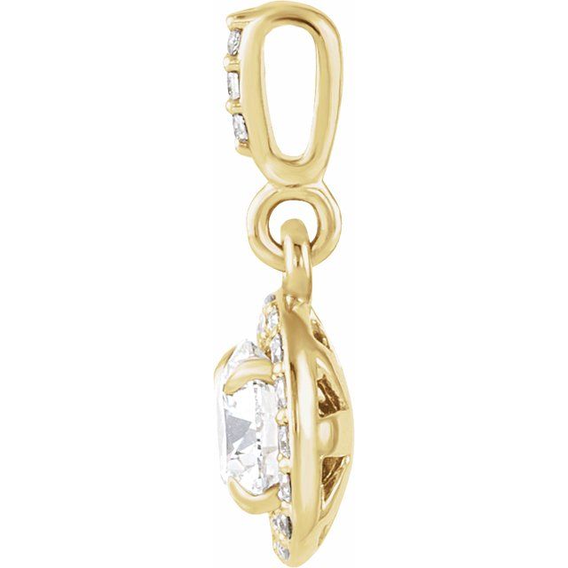 8 CTW Lab-Grown Diamond Halo-Style Pendant