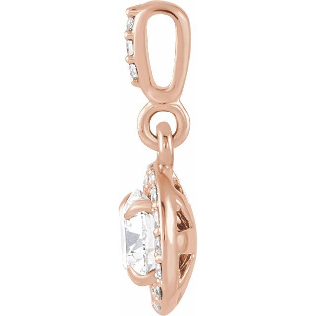 8 CTW Lab-Grown Diamond Halo-Style Pendant