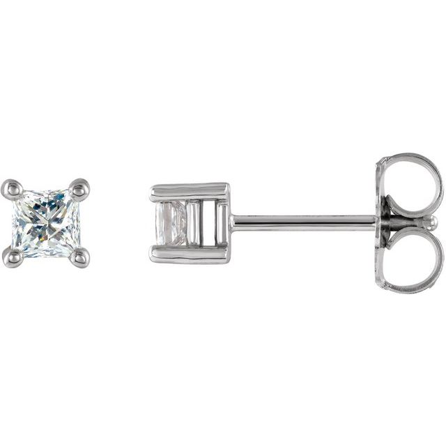 14K White 1/5 CTW Natural Diamond Stud Earrings