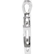 14K White 17x15.25 mm Star of David Pendant