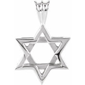 Sterling Silver 17x15.25 mm Star of David Pendant