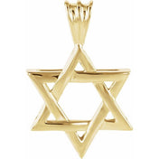 14K Yellow 17x15.25 mm Star of David Pendant