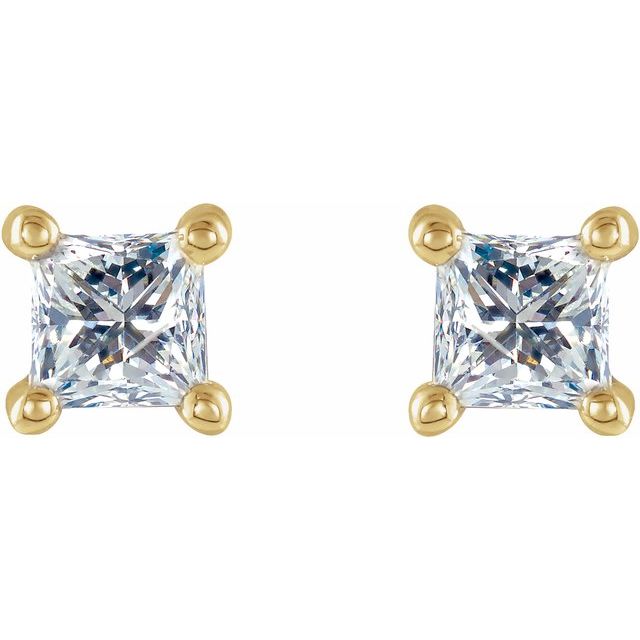 14K White 1/6 CTW Natural Diamond Stud Earrings