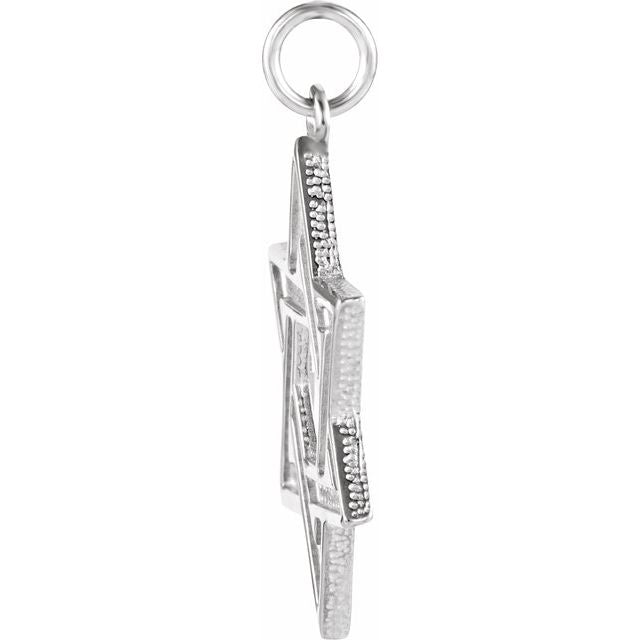 Sterling Silver 23.7x17.5 mm Star of David Pendant