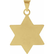 14K Yellow 21x19 mm Star of David Pendant