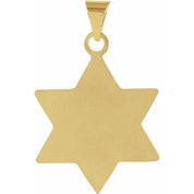 14K Yellow 21x19 mm Star of David Pendant