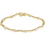 14K Yellow 1/2 CTW Natural Diamond Line 7 1/4" Bracelet