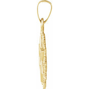 14K Yellow 18x15 mm Star of David Pendant