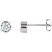 Platinum 1/2 CTW Natural Diamond Stud Earrings