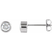 Platinum 1/2 CTW Natural Diamond Stud Earrings