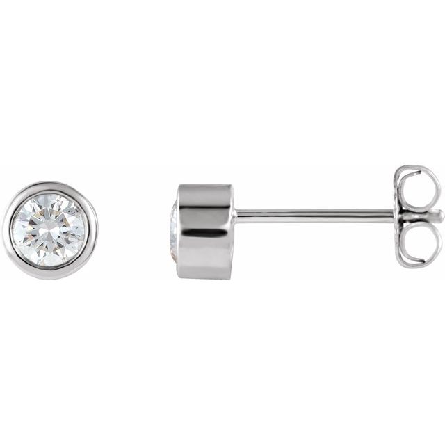 Platinum 1/2 CTW Natural Diamond Stud Earrings
