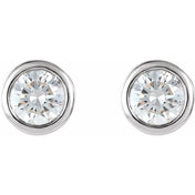 Platinum 1/2 CTW Natural Diamond Stud Earrings