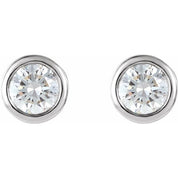 Platinum 1/2 CTW Natural Diamond Stud Earrings