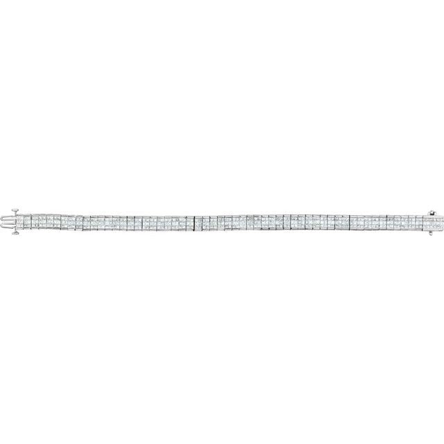 14K White 8 3/8 CTW Natural Diamond 7 1/2" Bracelet