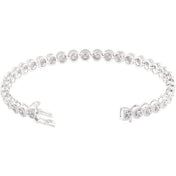 14K White 1 CTW Natural Diamond 7" Bracelet