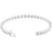 14K White 1 CTW Natural Diamond 7" Bracelet
