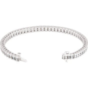 18K White 9 1/3 CTW Natural Diamond Line 7 1/4" Bracelet