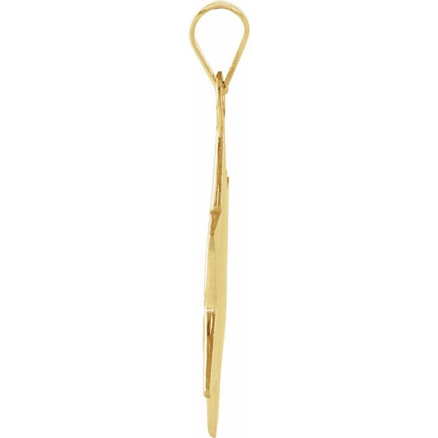 14K Yellow 21x19 mm Star of David Pendant