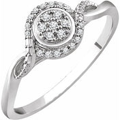 Natural Diamond Promise Ring in 10K and 14K Gold