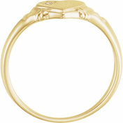 14K Yellow .01 CT Natural Diamond Heart Ring