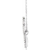 14K White 1/4 CTW Natural Diamond Dragonfly 16" Necklace